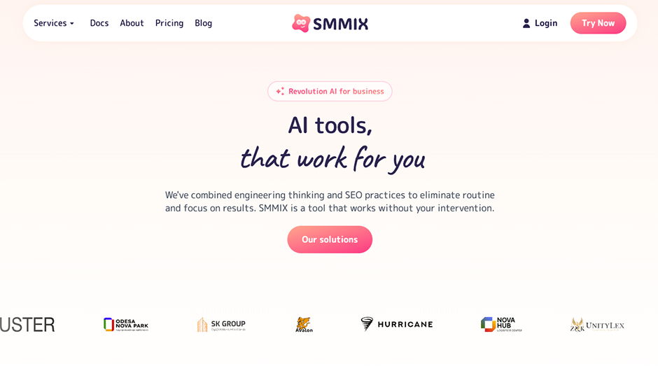 SMMIX AI platform screenshot